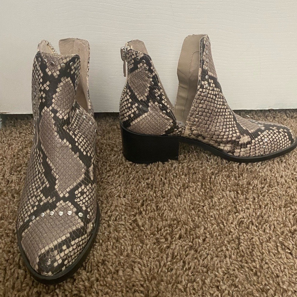 Steven Madden Snake Print Booties - image 1